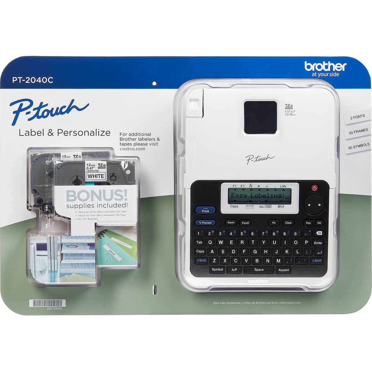 Brother P-Touch PT-2040C Label Maker with Supplies