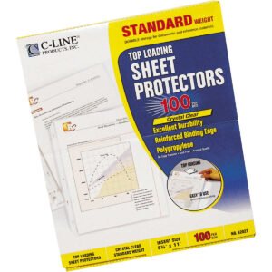 C-Line Standard Weight Top Loading Sheet Protectors, Clear, 100 ct