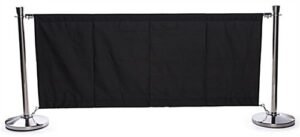 Café Barrier System w/ 11 Banners & 12 Stanchions - Black