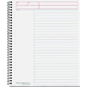 Cambridge Spiral Business Notebook Action Planner, Legal Ruled, Dark Gray, 11" x 8-1/2", 80 Sheets