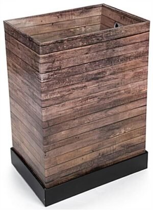 Cardboard Dump Bin for Floor, 8"d Removable Tray - Wood Grain