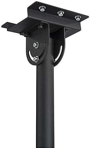 Ceiling TV Mount for (2) 30"-60” Monitors, Tilting Bracket, Adjustable Height - Black - Image 4