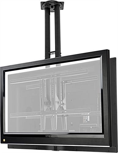 Ceiling TV Mount for 2 Screens 32” to 65”, Double Sided, Height Adjust & Tilt - Black - Image 2