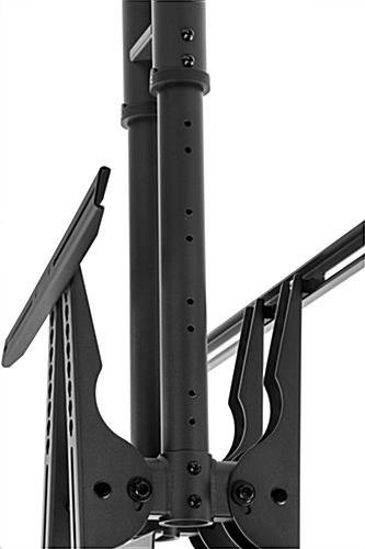 Ceiling TV Mount for 2 Screens 32” to 65”, Double Sided, Height Adjust & Tilt - Black - Image 3