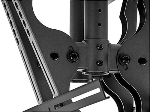 Ceiling TV Mount for 2 Screens 32” to 65”, Double Sided, Height Adjust & Tilt - Black - Image 4