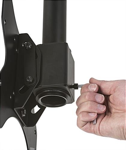 Ceiling TV Mount for Monitors 23"-42”, 360° Rotation, Tilt, Adjustable Height - Black - Image 6