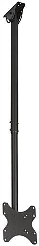 Ceiling TV Mount for Monitors 23"-42”, 360° Rotation, Tilt, Adjustable Height - Black