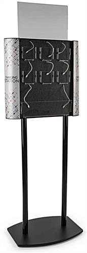 Charging Station for Floor, Custom Side Graphics, 8 Cables, 17 x 11 Sign - Black - Image 2