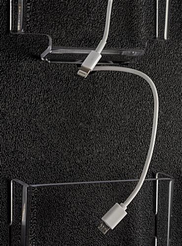Charging Station for Floor, Custom Side Graphics, 8 Cables, 17 x 11 Sign - Black - Image 4