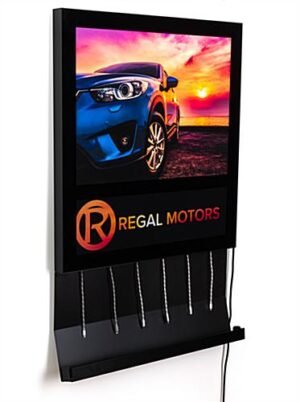 Charging Station for Wall, 6 Cables, 23" x 24" Custom Poster - Black