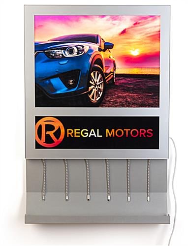 Charging Station for Wall, 6 Cables, 23" x 24" Custom Poster - Silver - Image 2