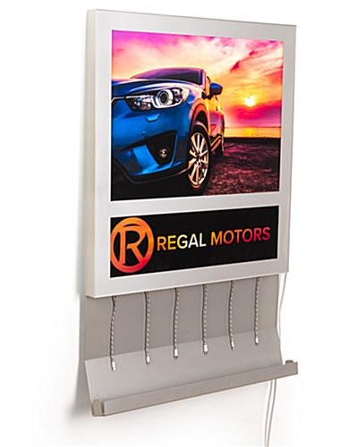 Charging Station for Wall, 6 Cables, 23" x 24" Custom Poster - Silver