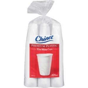 Chinet Premium Plastic Cold Cup, 10 oz, 420 ct