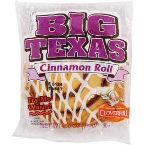 Cloverhill Big Texas Cinnamon Roll, 4 oz, 12 ct