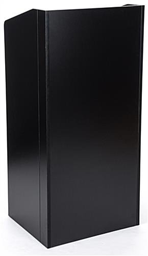 Collapsible Lectern with Knockdown Design, 1 Shelf, 46.125" Tall - Black