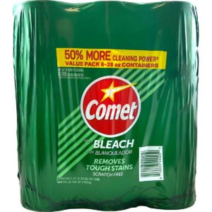 Comet Disinfectant Cleanser with Bleach, 28 oz, 6 ct