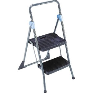 Cosco Commercial 2-Step Folding Step Stool, Gray
