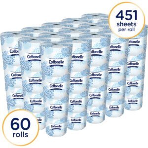 Cottonelle Professional Bath Tissue, Standard Roll, 2-Ply, 4.1" x 4", 451 Sheets, 60 ct