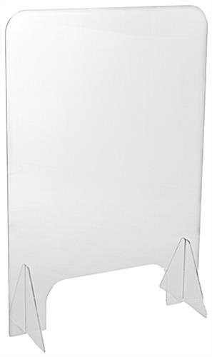 Countertop Sneeze Shield, Acrylic, Single Panel - Clear