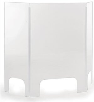 Countertop Sneeze Shield, Acrylic, Three Panels - Clear