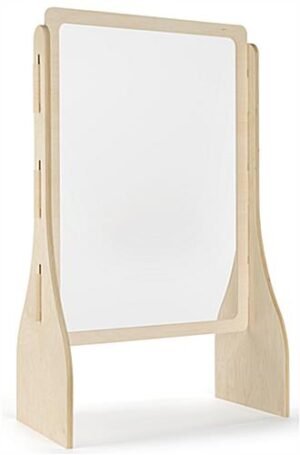 Countertop Sneeze Shield, Plywood with Polyester Window - Maple