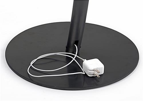 Curved iPad Floor Stand w/ Enclosure, Rotating & Tilting Bracket - Black - Image 6