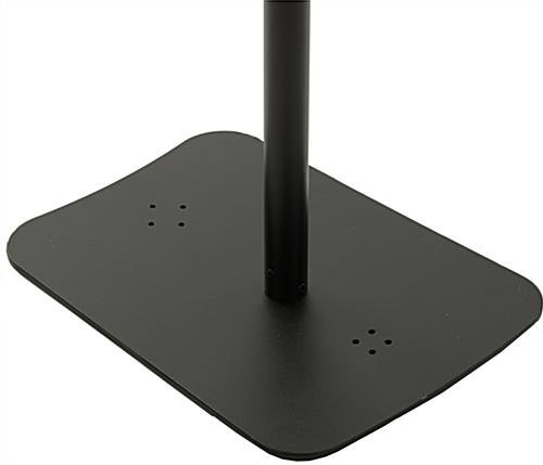 Curved iPad Floor Stand with Locking Enclosure, Tilting & Rotating Bracket - Black - Image 5