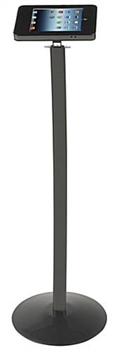 Curved iPad Mini Kiosk & Enclosure w/ Lock, Tilting Bracket - Black Powder Coated - Image 2