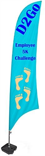 Custom Feather Flag with Fillable Water Base - 3 Color Printing