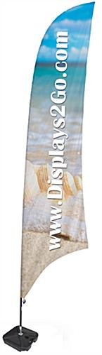 Custom Feather Flag with Fillable Water Base - Full Color Digital Printing