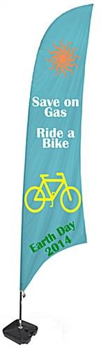 Custom Feather Flag with Fillable Water Base - Full Color Printing