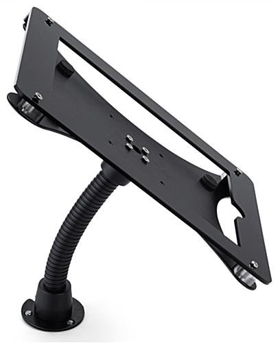 Custom iPad 12.9” Counter Stand, Acrylic Enclosure, Gooseneck Arm - Black - Image 4