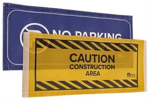 Custom Printed Mesh Vinyl Banner for 43" FGPFBSMALL Plastic Crowd Control Barrier