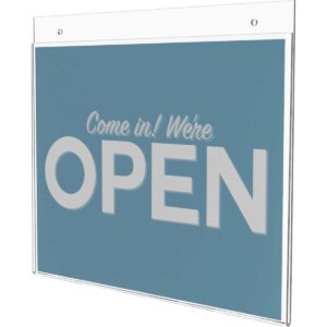 Deflecto Classic Image Plastic Wall Mount Sign Holder, Single-Sided, 8-1/2" x 11", Clear