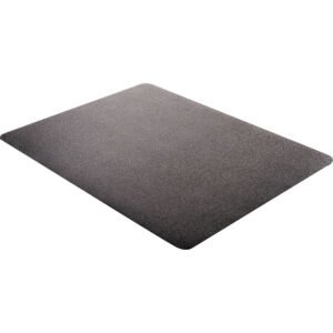 Deflecto EconoMat Chair Mat, Hard Floor Heavy Use, No Lip, 45" x 53", Black