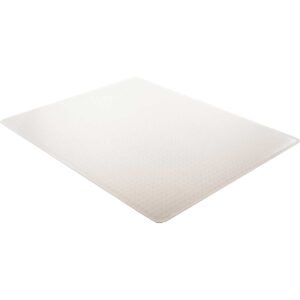 Deflecto SuperMat Chair Mat, Medium Pile Carpet, No Lip, 45" x 53", Clear