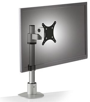 Desktop Monitor Stand, Height Adjustable, Fits 10 - 30-Inch Screen - Silver