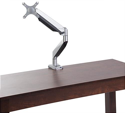 Desktop Monitor Stand with Articulating Arm, Fits 10"-32" Screen - Silver - Image 3