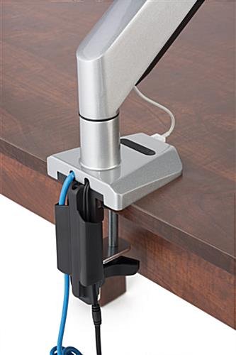 Desktop Monitor Stand with Articulating Arm, Fits 10"-32" Screen - Silver - Image 4
