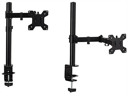 Desktop Monitor Stand with Articulating Arm, Fits Monitors 15" to 27" - Black - Image 4