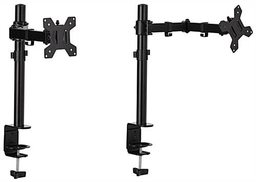 Desktop Monitor Stand with Articulating Arm, Fits Monitors 15" to 27" - Black - Image 6