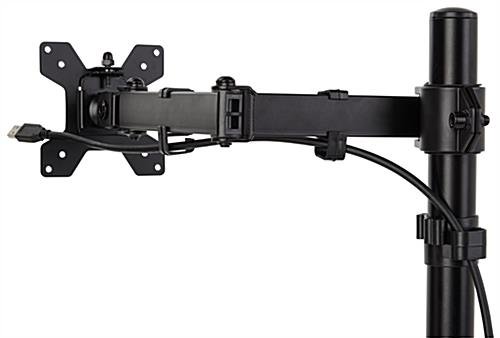 Desktop Monitor Stand with Articulating Arm, Fits Monitors 15" to 27" - Black - Image 7