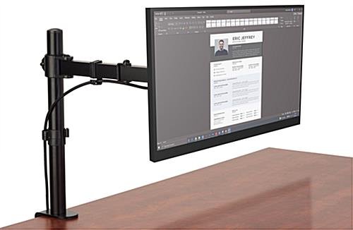 Desktop Monitor Stand with Articulating Arm, Fits Monitors 15" to 27" - Black - Image 8