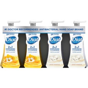 Dial Complete 2 in 1 Moisturizing & Antibacterial Foaming Hand Wash, Variety Pack, 7.5 fl oz, 4 ct