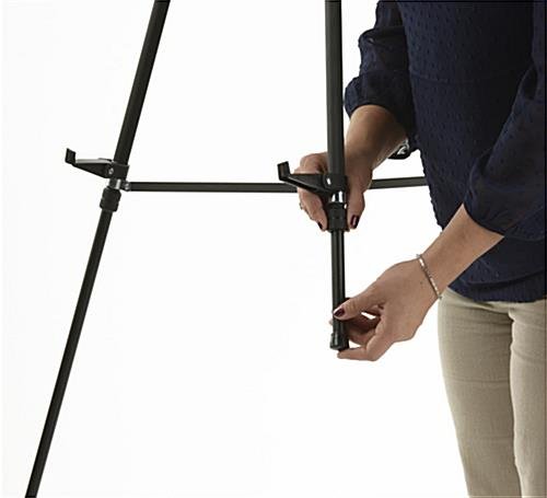Display Easel for Floor or Counter, 34 to 64" Adjustable Height, Portable - Black - Image 3