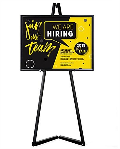 Display Easel for Floor with Bifold Design, 5 Height Settings - Black Or Gray - Image 2
