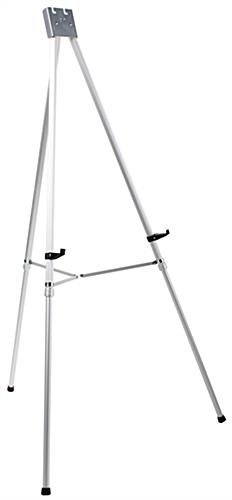 Display Easel for Floor with Clamp for Flip Charts, Adjustable Height - Silver - Image 2