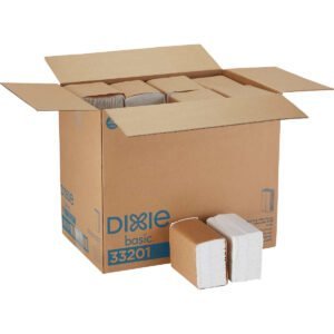 Dixie 1-Ply Dispenser Napkins, Tall Fold, White, 10,000 ct