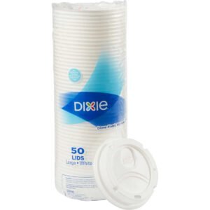Dixie PerfecTouch Plastic Hot Cup Dome Lid, 12-20 oz, 500 ct