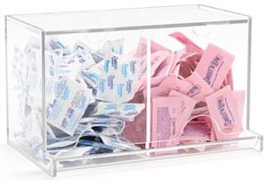 Double Acrylic Packet Holder, Countertop or Wall Mount, Top Loading - Clear